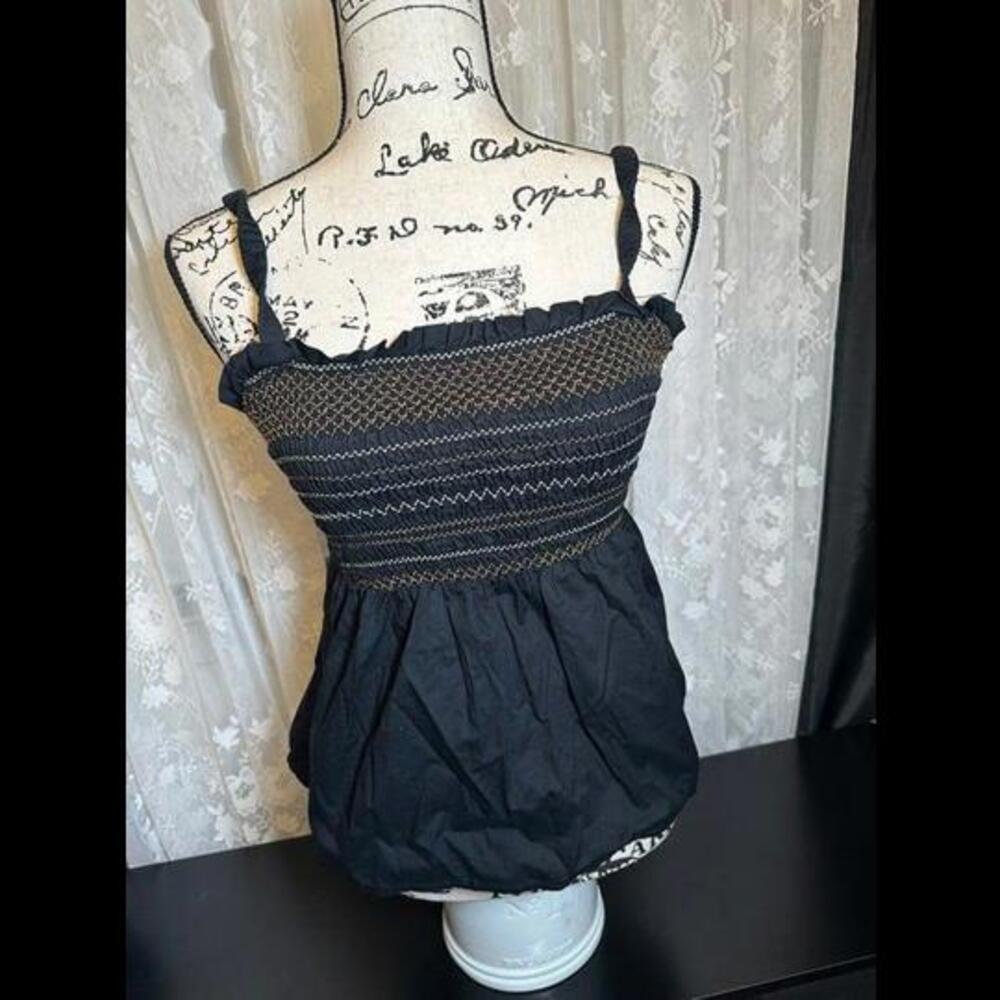 Old Navy Black Smocked Tank Top - Size Small